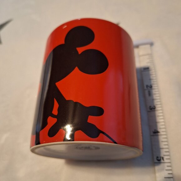 Disney Parks Mickey Mouse Gosh Silhouette Mug Red & Black Coffee Tea Mug Cup‎ - Picture 5 of 5